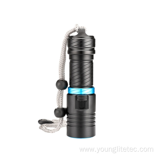 Underwater Rechargeable Diving Flashlight Wit Strap